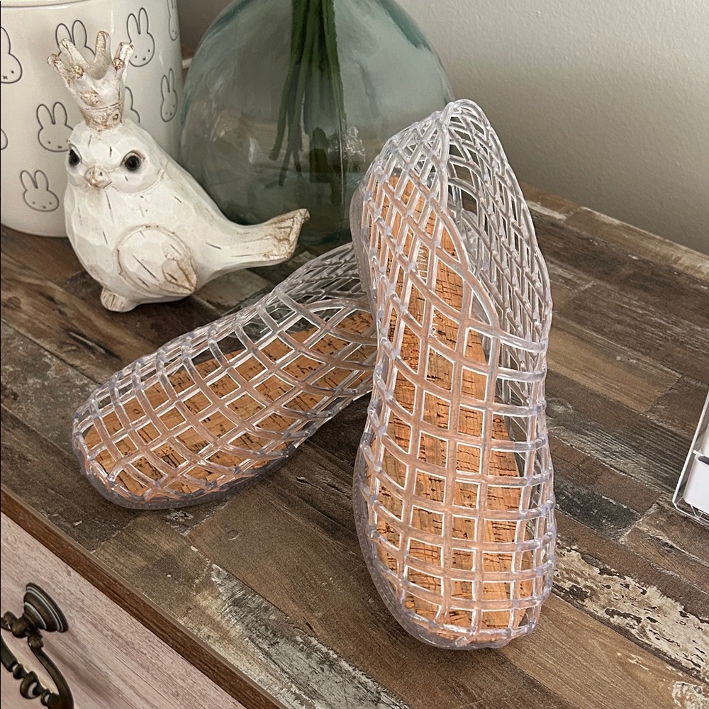 Clear Woven Slip-On Shoes